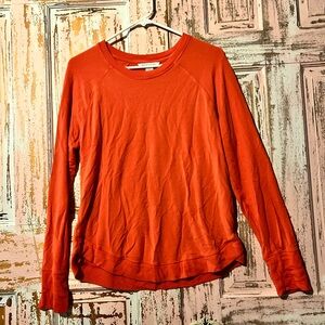 Athleta Bright Orange Raglan Crew Pullover